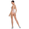Passion - Femme Bs086 Bodystocking Blanc Taille Unique